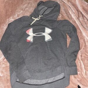 Under Armour Gray Hoodie with Pink Accents